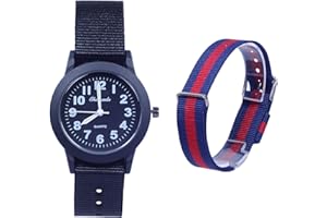 MUXIJIA Kinder Uhren für Jungen und Mädchen ab 6 Jahren, Analog Quarz Armbanduhr Nylon Uhrenarmband Kinderuhr