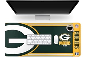 FOCO NFL Official Established Primary Logo Wordmark Home Office Desk Pad Mouse Pad Mat 35" x 16" (Green Bay Packers, Green Bay Packers)