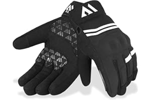 WFX Guanti da moto di alta qualità, resistenti, per sport invernali, con dita intere, antivento, touch screen, per corse su strada, motocross, ciclismo e sport all'aria aperta