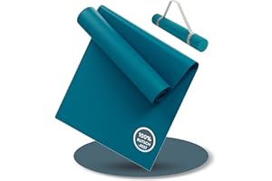 ‎LILENO SPORTS LILENO SPORTS Yoga Matte (180x60cm) inkl. Tragegurt - Sport und Yogamatte extra rutschfest in 4 mm Dicke - Gymnastikmatte und Fitnessmatte für Workout und Yoga - Sportmatte für Zuhause