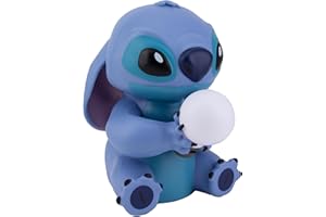 Stitch Licht - Offiziell Lizenzierte Lilo & Stitch Lampe, Disney Sammlerstück, Nachttischlampe für Schlafzimmer, Dekor für Nachtbeleuchtung, Blau
