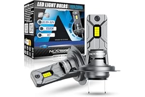 NOVSIGHT H7 LED Lampadine per Auto 16000LM 6500K Luce Bianca Forte 60W 500% Luminosità 1:1 Mini Kit di Conversione per Fari Alogeni Auto Moto Anabbaglianti o Abbaglianti
