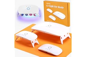 Winartton Lampe UV Résine 3 pièces - Lampe Résine pliante compacte idéale pour la création de bijoux, l’artisanat de bricolage & tous vos projets avec