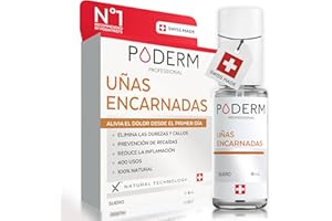 PODERM - UÑAS ENCARNADAS E INCRUSTADAS - TRATAMIENTO EMOLIENTE - Alivia el dolor, previene infecciones, El embalaje puede variar