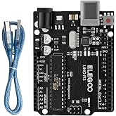 ELEGOO UNO 3 Card Board with USB Cable and Microcontroller | Compatible with Arduino IDE Projects RoHS Compliant