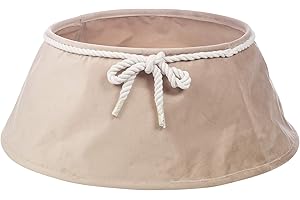 URBNLIVING Weihnachtsbaum-Bodenbelag aus Samt, Beige