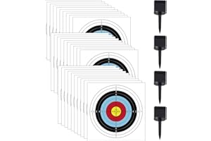 BAVOOTY Tarcze łucznicze, strzelaniełuczniczy, celownictwo, 40 x 40 cm, pełny pierścień, papier do celowania, 30 arkuszy