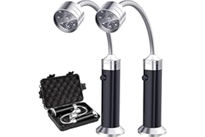 DailyAdorn Lampada Barbecue Magnetica, 2 Pezzi LED Grill Light Lampada Barbecue Magnetica BBQ Set 360 Gradi Regolabile Accessori per Camping Party Nero