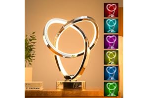 airnasa Lampe de Chevet, LED 10W Tactile, avec 10 Modes D'intensité Réglables, Design en Trèfle à Trois Feuilles pour la Chambre à c, le Salon, la Décoration Intérieure, D'ambiance et Cadeau