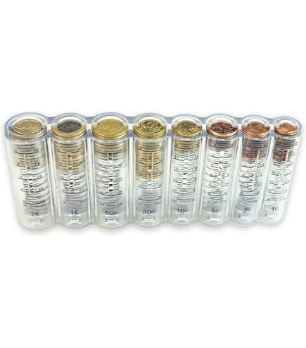 2x Euro-Münzsammler Münzbox Münzen-Sammler Kleingeldspender M. Schnell