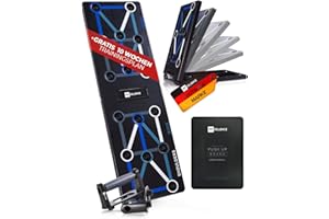 ‎FITCELLENCE FITCELLENCE® Foldable 12-in-1 Push-Up Board - Includes 10 Weeks Training Plan - Premium 12-in-1 Push Up Board [Designed in Germany] with German Instructions for Your Training - Push-Up Handles