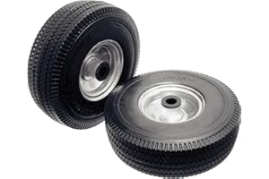 KARTERS CLUB Product Pro 2 x 10" inch Puncture Proof Wheels 4.10/3.50-4 for 20mm Axle Shaft
