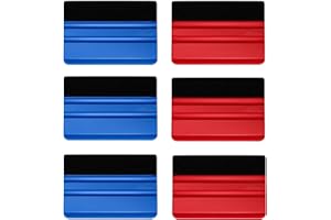 ZSRVAJ 6Pcs Vinyl Wrap Tools, Vinyl Squeegee, Vinyl Applicator Tool, Car Window Vinyl Tools for Car Vinyl Wrap Window Tint And Furniture Film and Window Film (Red And Blue）