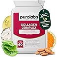 Purolabs Marine Collagen Complex - Collagen Supplement for Women & Men - with Hyaluronic Acid & Vitamin C - High Strength Type 1 Hydrolyzed Collagen Peptides - 60 Capsules - Skin, Hair & Nails