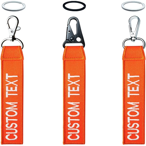 Porte-clés Personnalisé Brodé Double Face - Nom Ou Numéro, Pour Clés, Sac, Moto, Cadeau Unisexe