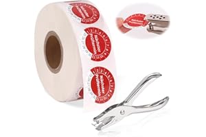 OCCOUMR 1000 Stück 30mm Prüfplaketten für Leitern Tritte mit 3mm Rundloch Locher, Mehrjahresprüfplaketten, Wartungsetiketten, Nächster Prüftermin