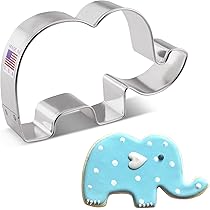 Ann Clark Set Da 5 Formine Per Biscotti A Tema Zoo - Elefante, Giraffa, Ippopotamo, Orso Polare E Scimmia - Fatte A Mano In USA - 3