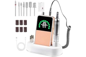 KAZAIGOU Elektrische Nagelfräser Set, 50000 U/Min Nagelfräser für Gelnägel - Professioneller Nail Drill für Gel- und Acrylnägel, Elektrische Nagelfeile mit Verstellbarer Geschwindigkeit für Maniküre Pediküre