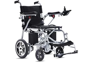 Broobey Leichter Elektrorollstuhl Tragbarer faltbarer Transport-Elektrorollstuhl - Reisegröße - Fluggesellschaft zugelassen - Benutzerfreundlich