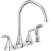 Peerless P2835LF Parkwood İki Saplı Mutfak Bataryası Yan Sprey, Krom