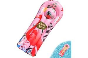 AOREETY Giant Inflatable Pool Float Mat,Flamingo Pool Lounger Float, Swimming Pool Floats Swimming Ride-on Toys Summer Pool Raft for hawaii Party Pool Beach kids 4+ Years Old