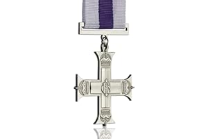 THE COMMEMORATIVE COIN COMPANY THE MILITARY CROSS (MC) Full Size Medal & Ribbon. Officers, British Armed Forces Award/Decoration for Gallantry. Replica/Reproduction.