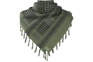 AIEOE Écharpe militaire en coton arabe Shemagh écharpe tactique Keffiyeh désert tête cou écharpe pour homme et femme