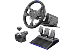 PXN V99 PC Racing Wheel with Pedals and Shifter, 3NM Force Feedback Steering Wheel for PC, PS4, Xbox One, Xbox Series X|S