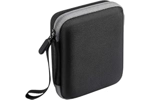 Faderr Estuche para púas de guitarra, caja de almacenamiento con cremallera, bolsa organizadora de púas (gris)