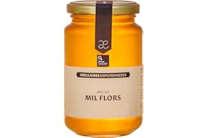 ABELLAIRES EMPORDANESOS Miel de Flores. Origen Alt Empordà, Cataluña, España. 100% natural, artesana y sin pasteurizar. Miel directa del apicultor. (Tarro cristal 500 gr.)