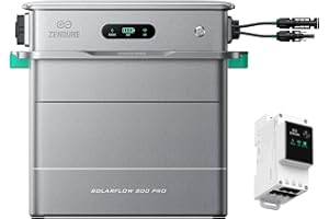 ZENDURE SUPERCHARGED Zendure SolarFlow 800 Pro, Centrale Électrique de Balcon avec Entrée Solaire 2640W, Charge AC 1000W, Sortie 800W, Système de Gestion Énergétique IA, avec Smart Meter 3CT, Capacité Totale 3840WH