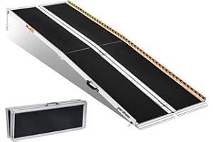 gardhom Wheelchair Ramps 2FT-8FT Foldable Portable Ramps for Mobility Scooters 362kg Capacity Aluminum Ramp for Wheelchairs for Home Entrance Threshold Doorways