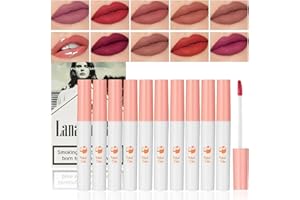 ‎TITIMORE TITIMORE 10 Farben Mattes Lippenstift Lana Del Rey Lipstick Langanhaltendes Lipgloss Zigarette Lippenstift Set Rauchetui Design Feuchtigkeitscrem Antihaft Tasse Nicht Verblassen Lipstick Makeup