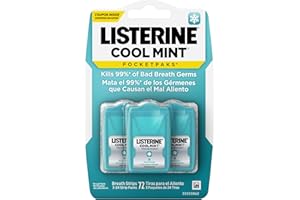 ‎LISTERINE 3x Listerine PocketPaks Breath Strips, Cool Mint, Dispensers - für kühle Minze Atem