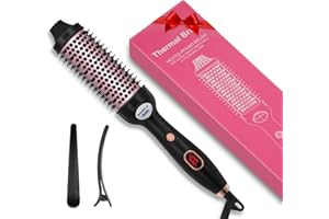 VEMFAY Szczotka termiczna, jonowa szczotka termiczna do loków, okrągła szczotka 38 mm 3 w 1, szczotki do stylizacji, podwójne napięcie, do stylizacji włosów, zwiększają objętość włosów, luźne loki, proste wł