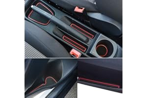LITTOU 9 Pieces Anti-Dust Non-Slip Inner Door, Cup, Arm Box, Storage Mat, Inner Door, Rubber Mats, Non-Slip Mats