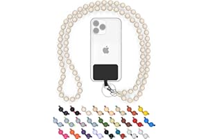 DROP LETSY DROPLETSY Holzperlen Handykette universal, Schlüsselband, Kette, Necklace zum Umhängen - kompatibel mit Allen Smartphones: Apple iPhone 14,13,12,11,X,XS,SE Samsung Galaxy (ohne Hülle, Driftwood)