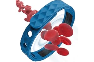 NIMEDALA Bracelet à ions négatifs infrarouges lointains - En silicone - Antistatique - Pour homme et femme - Bleu