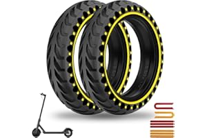 HAONAIMO Pneu Plein Trotinette Electrique 8.5 Pouces pour Xiaomi Pro 2/M365/1S/Essential, 8 1/2 x2 Pneu de Rechange Solide, Anti Dérapant Anti Crevaison