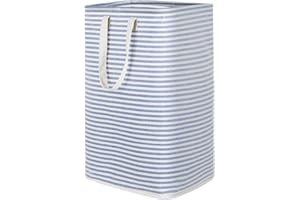 Lifewit Panier à Linge Autoportant 80L, Grand Panier à Linge Pliable et Imperméable avec Poignées Facile Transporter, Corbeille a Linge pour Vêtements, Serviettes, Jouets, Couvertures, Bleu