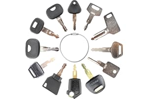 ZCYKJ Ignition Starter Key Set, 12 Pcs Replacement Ignition Key Set, Universal Ignition Switch Spare Keys, Suitable for Agricultural and Excavator Machinery-Factories-Dump Trucks-Tractors-Bulldozers