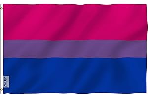 ANLEY Fly Breeze 3x5 Foot Bi Pride Flag - Vivid Color and UV Fade Resistant - Canvas Header and Double Stitched - Bisexual Flags Polyester with Brass Grommets 3 X 5 Ft