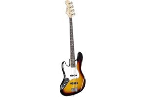 J & D Bass guitar JB-L Lefthand 3-Tone Sunburst - Basso elettrico mancino