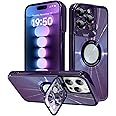 TERRIFI For iPhone 15 Pro Max Case with Camera Stand, [Compatible with MagSafe] [Built-in Camera Ring Stand], Military-Grade Protection, Magnetic Case for 15 Pro Max 6.7" 2023, Purple