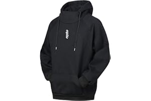 Eocicvvi Felpa Uomo con Cappuccio Collo Alto Pullover Hip Hop Stile Comoda Felpe Pile Hoodies Autunno Invernale Moda