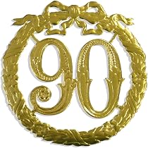 Kunze Dresden Party Anniversary Jubilee Number 90, 9-1/2-Inch, Goud Kunze Dresden Party Anniversary Jubilee Number 90, 9-1/2-Inch, Goud