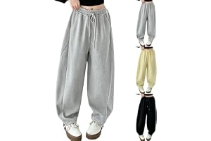 Generiska säckiga byxor, flickor, lös passform, långa joggingbyxor, raka ben, Activewear, träningsbyxor, löparbyxor, elastisk