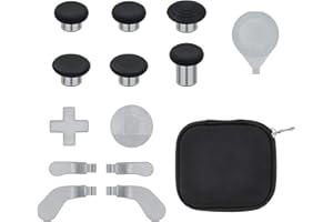 Mcbazel Xbox One Elite Series 2 Controller 13 in 1 Replacement Tools 6 Thumbsticks Grips, 4 Trigger Paddles, 2 D-pads with Carry Case for Xbox One Elite Series 2 Controller - Silver