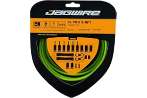 Jagwire - Universal 2X Pro Shift Kit |for Road, MTN, and Gravel Bike | SRAM and Shimano Shifter Compatible, Polished Stainless Cables, 10 Color Options