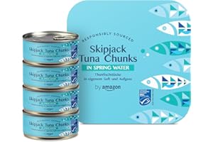 by Amazon MSC Skipjack Tuna Chunks in Spring Water, 4x145g